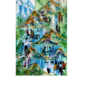 Dining Out 24" x 36" Original