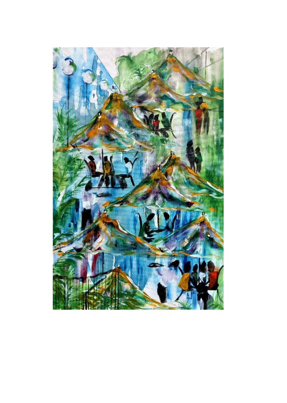 Dining Out 24" x 36" Original