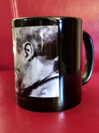 B/W Trumpet Player 11 oz Ceramic Mug
