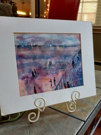 Beach Scene 11" x 14" Matted Print