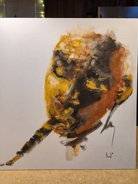 Evening Sax - 16" x 15.25" Watercolor Original