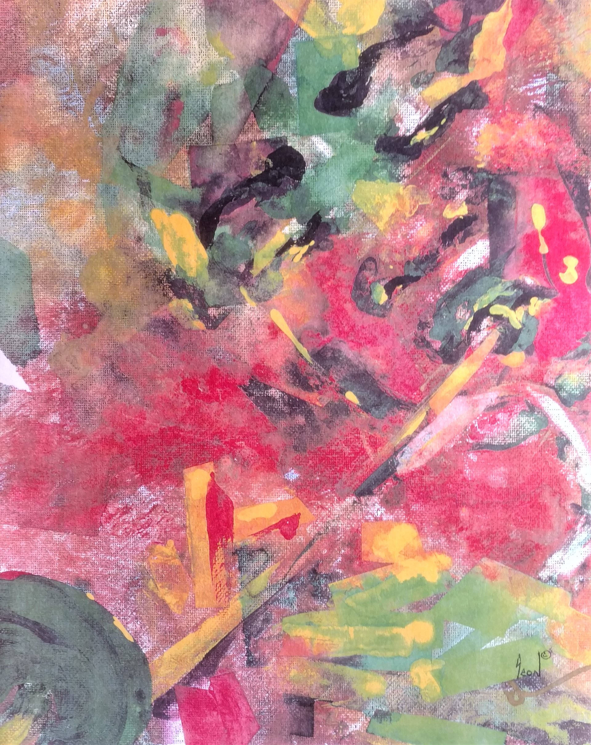 Colorful Trumpet 11" x 14" Matted Print