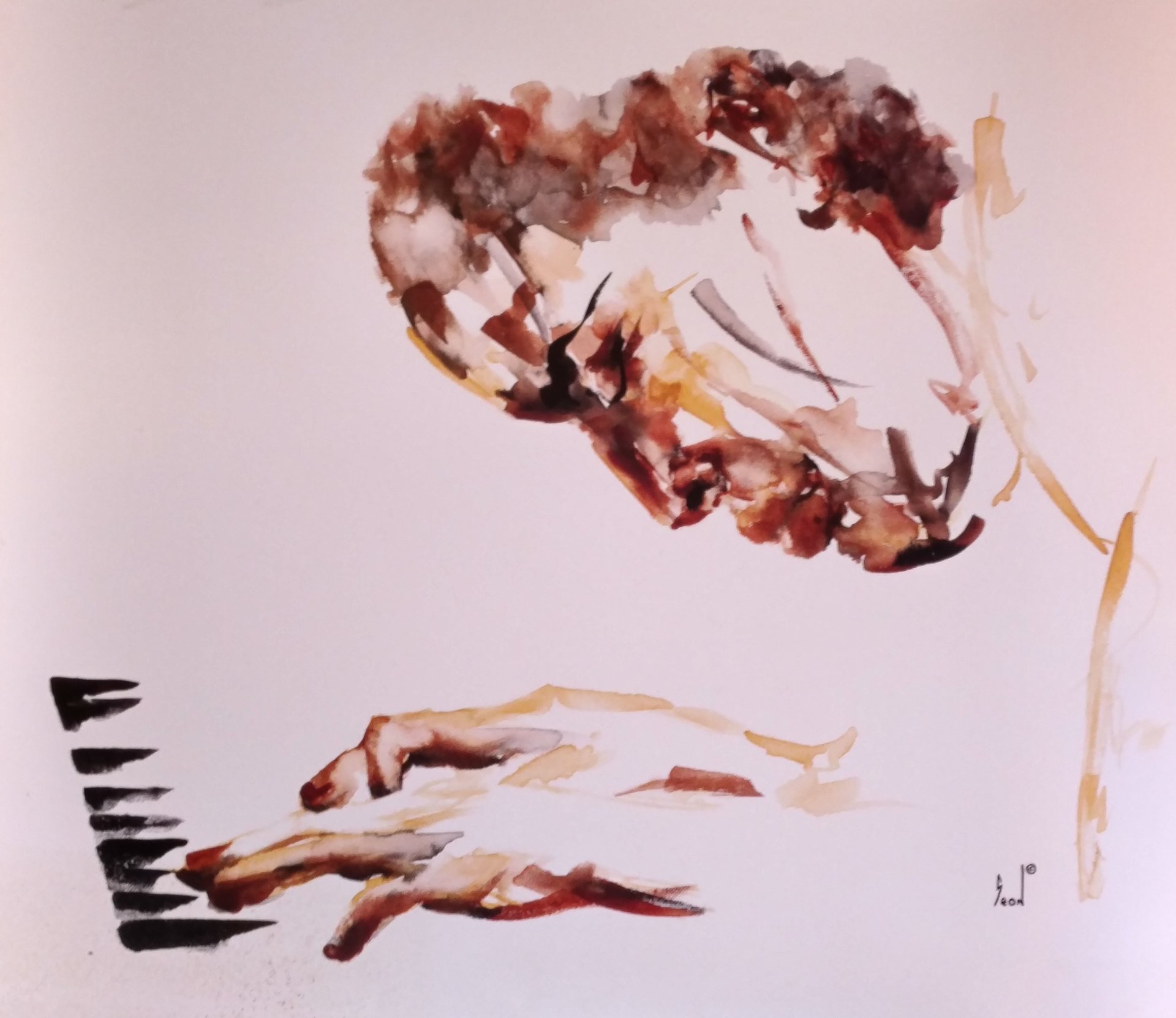 Piano Player 18" x 24" Lithograph