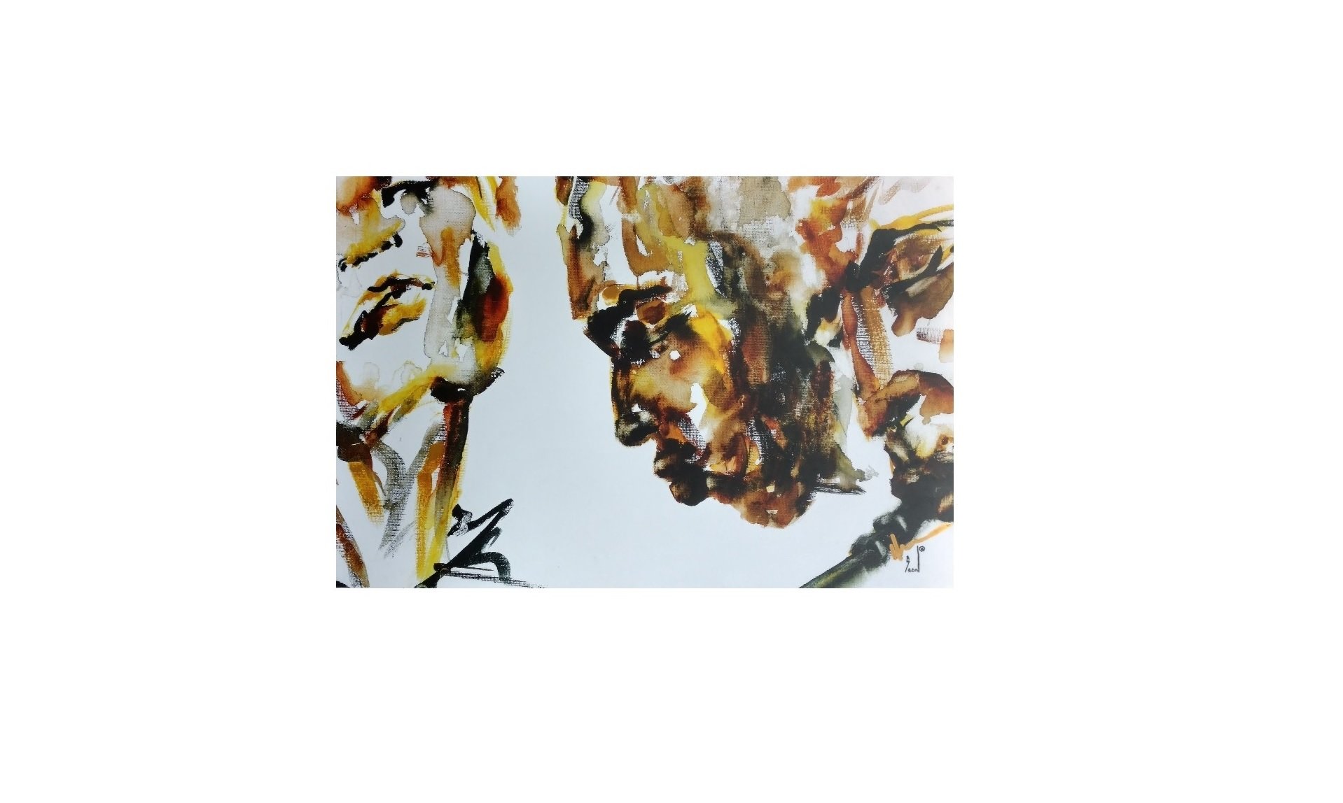 Three About Sax 16" x 11" Print