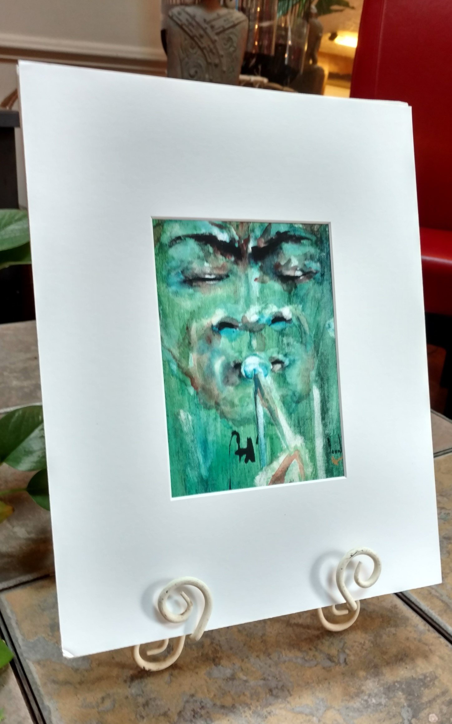 Green Trumpet 11" x 14" Mattred Print