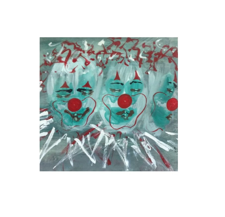Three For Laughs  19" x 18" Original
