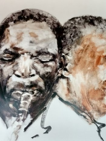 John Coltrane and Accompanist 18" x 24" Lithograph