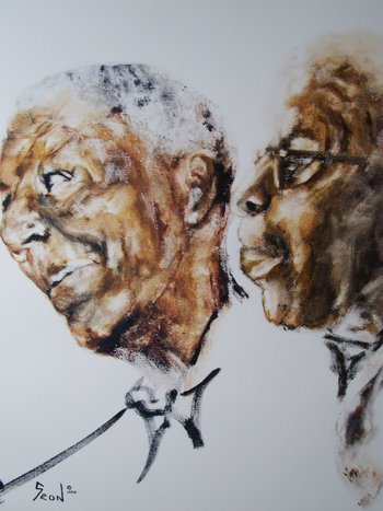 Sidney Bechet and Willie 'The Lion' Smith 18" x 24" Lithograph