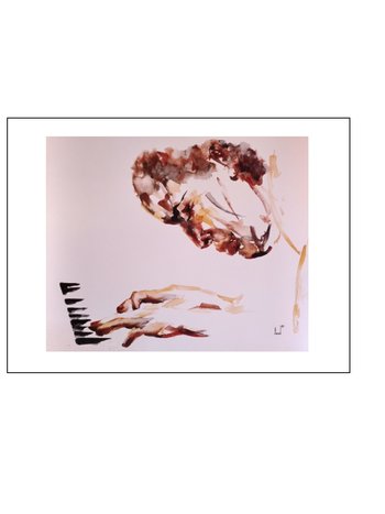 Piano Player 18" x 24" Lithograph