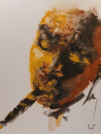 Evening Sax - 16" x 15.25" Watercolor Original