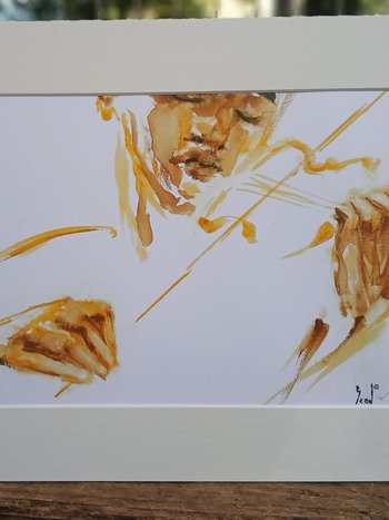 Violinist - 11" x 14" Matted Print