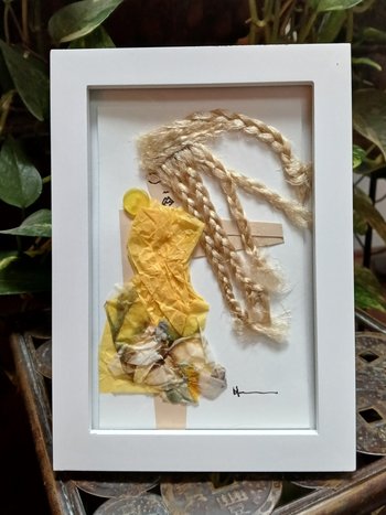 Framed Yellow and Green Bouquet 